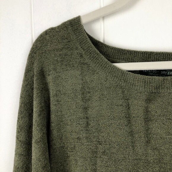 Barefoot Dreams Slouchy Pullover in Olive Large - Picture 6 of 14